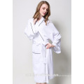 Wholesale high quality solid color 50/50 poly cotton waffle Hotel/home bathrobe